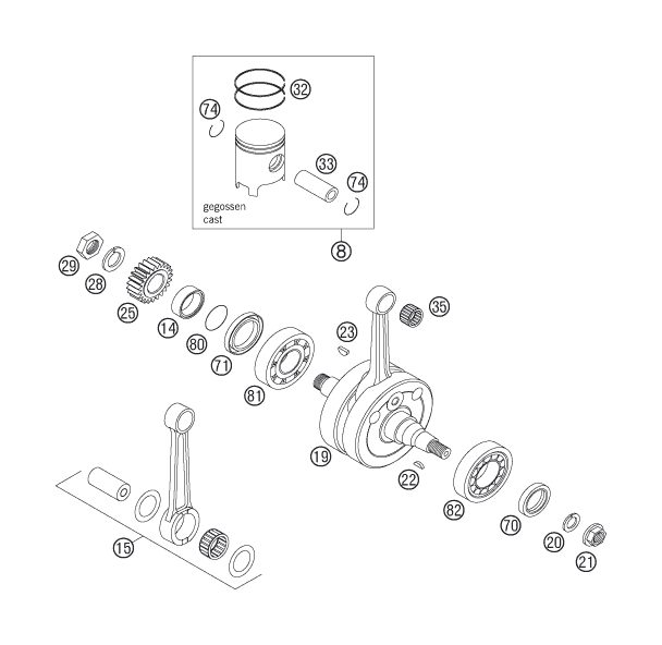 Náhled schématu CRANKSHAFT, PISTON