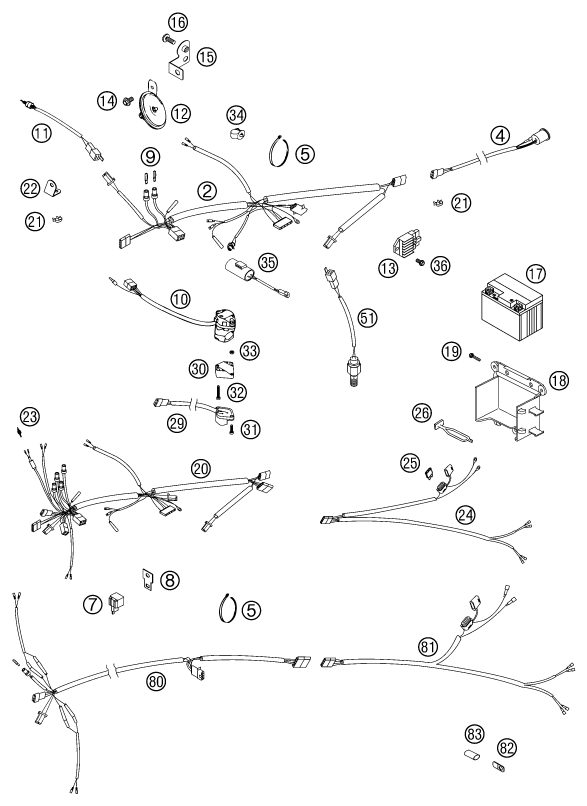 Náhled schématu WIRING HARNESS