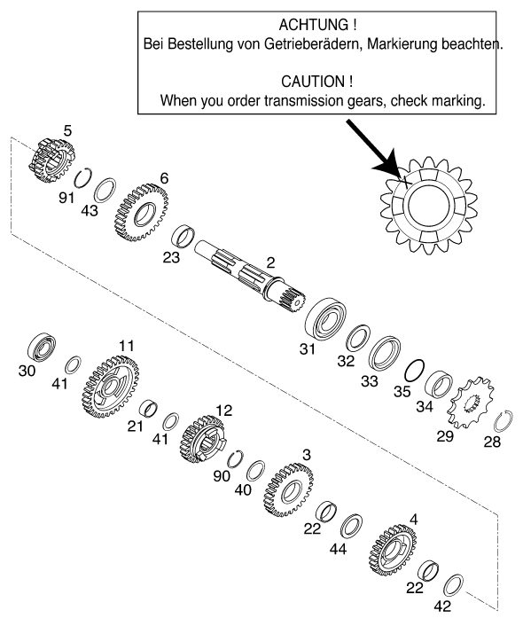 Náhled schématu TRANSMISSION II - COUNTERSHAFT