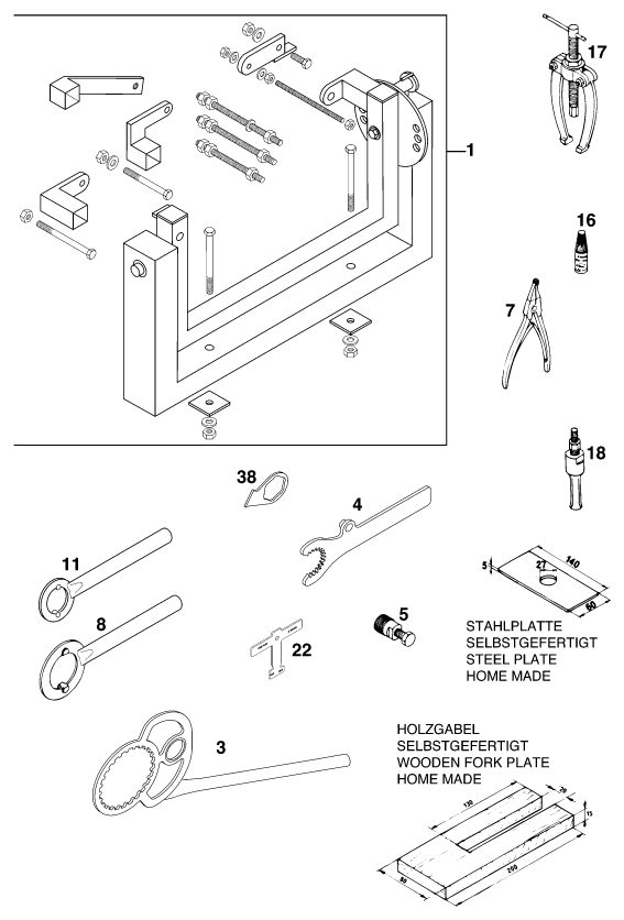 Náhled schématu Special tools (engine)