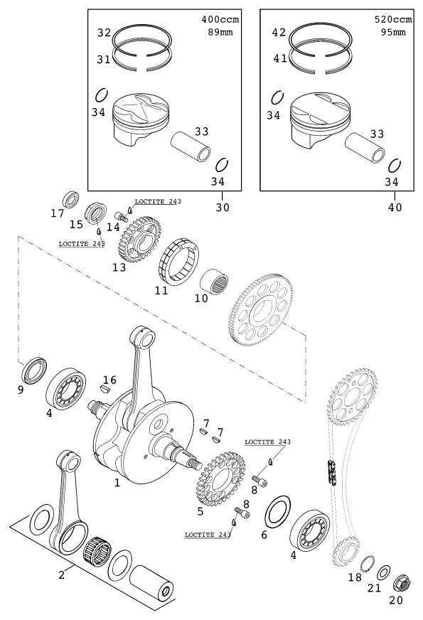 Náhled schématu CRANKSHAFT, PISTON