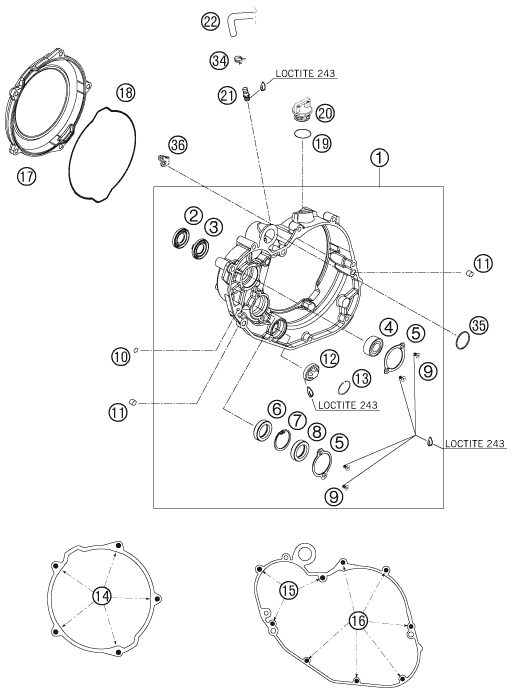 Náhled schématu CLUTCH COVER