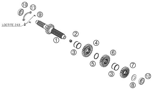 Náhled schématu TRANSMISSION I - MAIN SHAFT