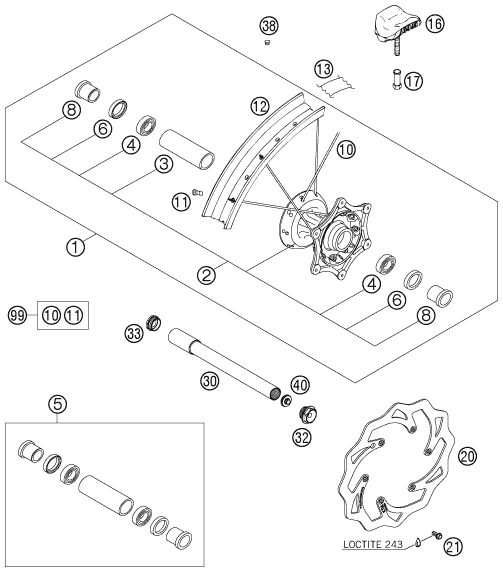 Náhled schématu FRONT WHEEL