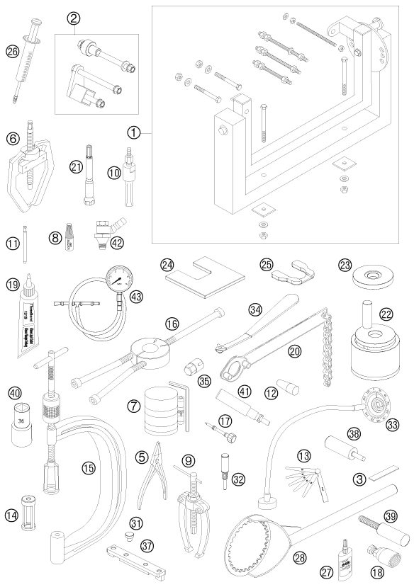 Náhled schématu Special tools (engine)