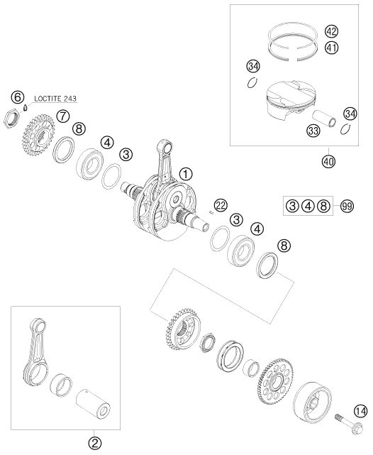 Náhled schématu CRANKSHAFT, PISTON