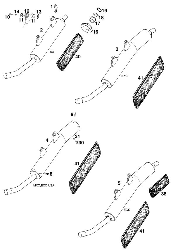 Náhled schématu EXHAUST SYSTEM