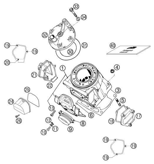 Náhled schématu CYLINDER, CYLINDER HEAD