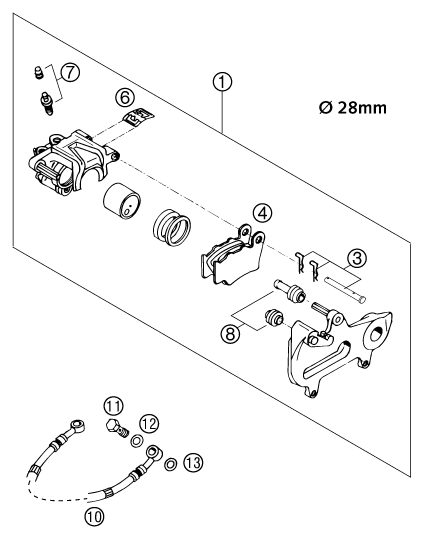 Náhled schématu REAR BRAKE CALIPER