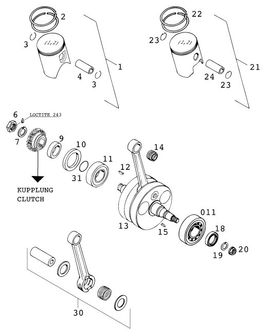 Náhled schématu CRANKSHAFT, PISTON