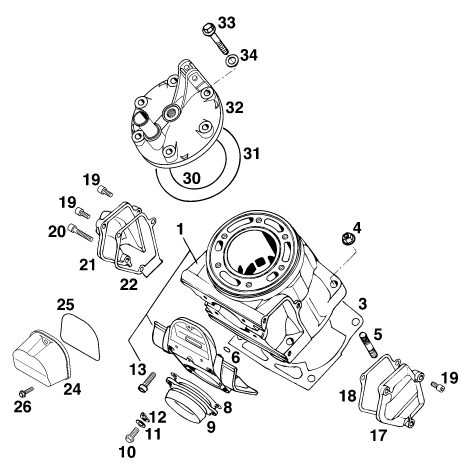 Náhled schématu CYLINDER, CYLINDER HEAD