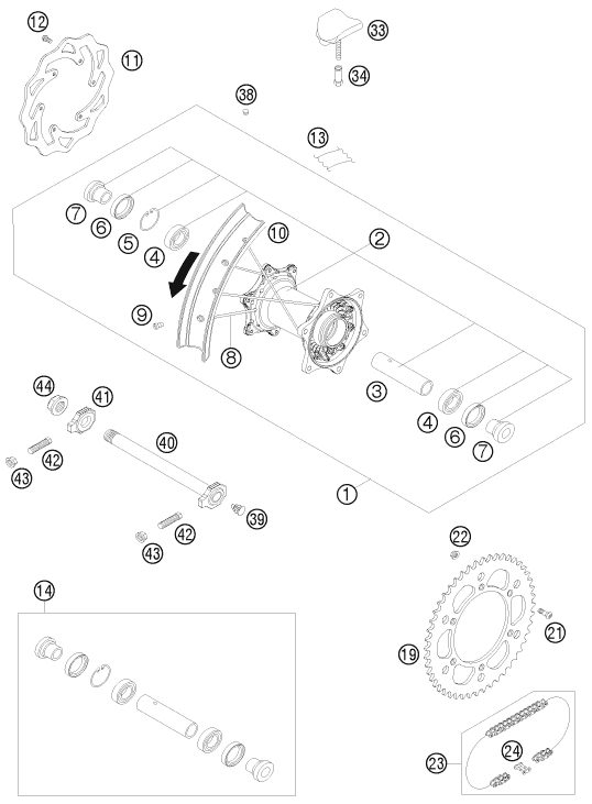 Náhled schématu REAR WHEEL