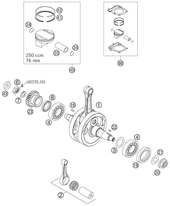 Náhled schématu CRANKSHAFT, PISTON