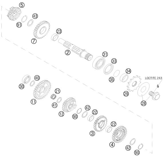 Náhled schématu TRANSMISSION II - COUNTERSHAFT