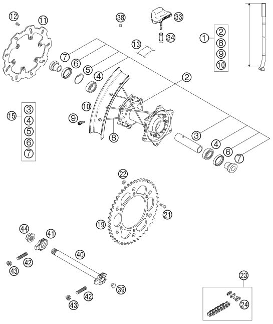 Náhled schématu REAR WHEEL