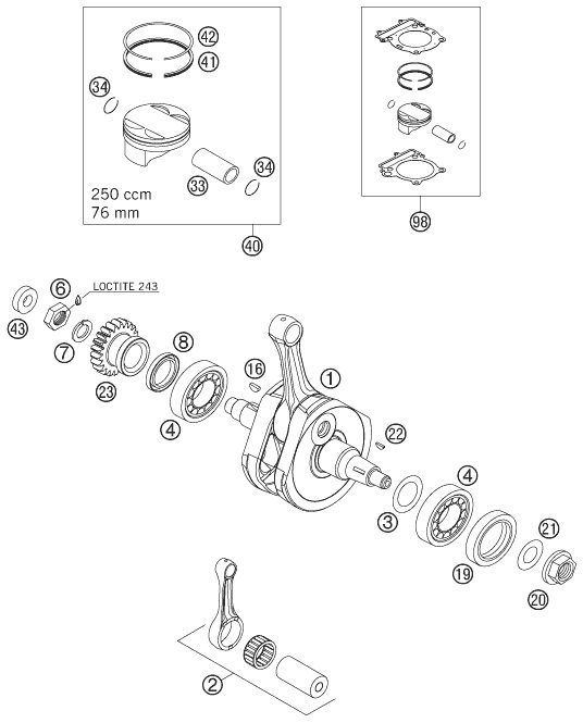 Náhled schématu CRANKSHAFT, PISTON