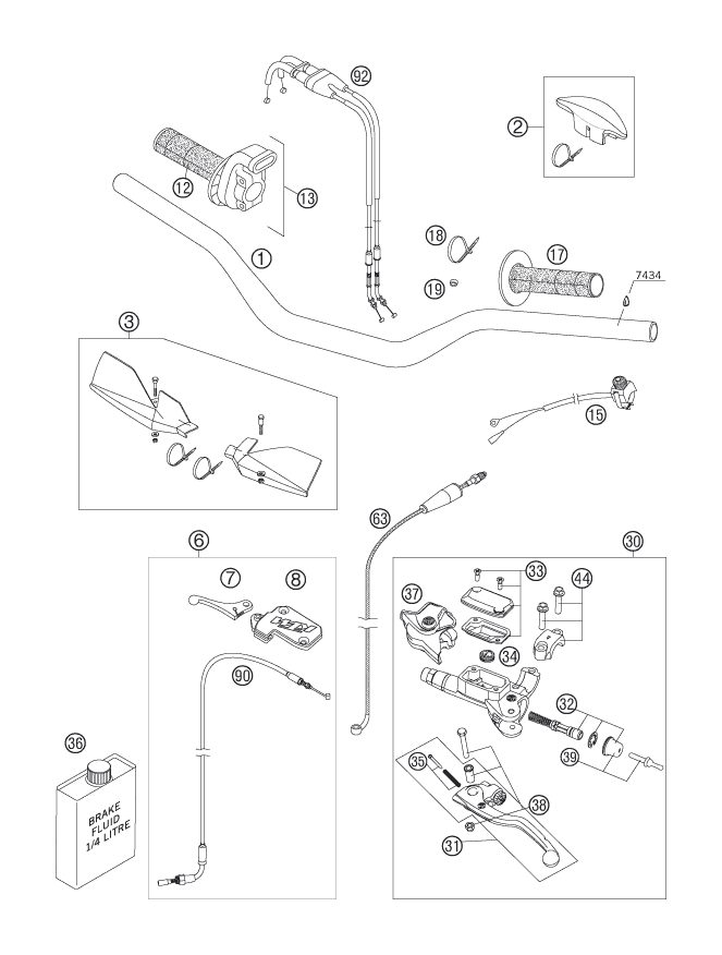 Náhled schématu HANDLEBAR, CONTROLS
