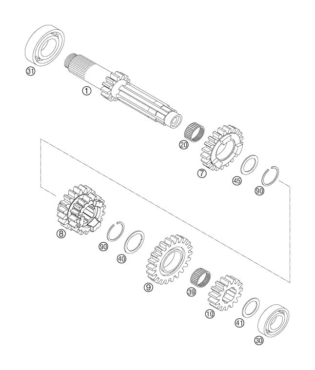 Náhled schématu TRANSMISSION I - MAIN SHAFT