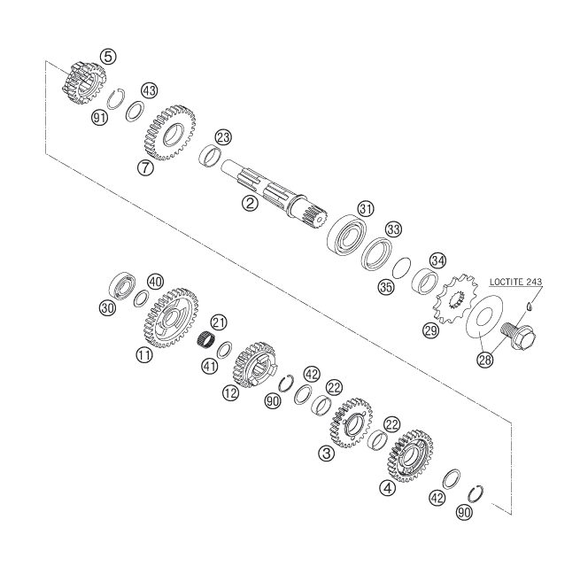 Náhled schématu TRANSMISSION II - COUNTERSHAFT