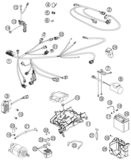 Náhled schématu WIRING HARNESS