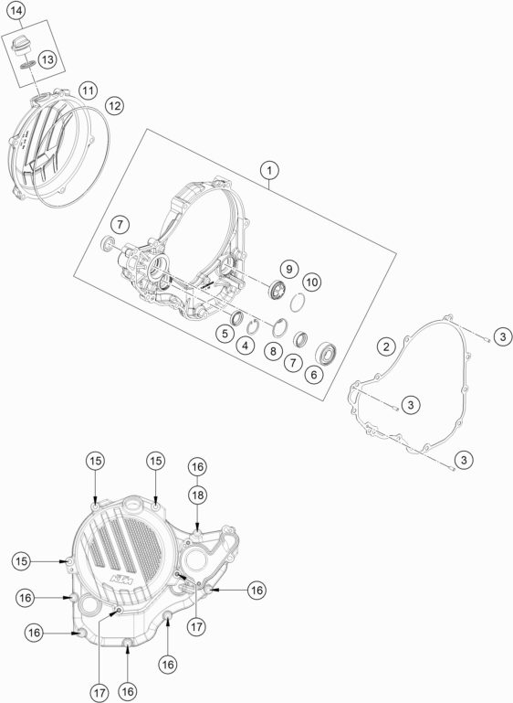 Náhled schématu CLUTCH COVER