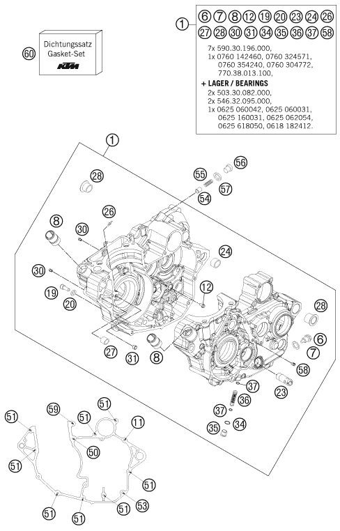 Náhled schématu ENGINE CASE