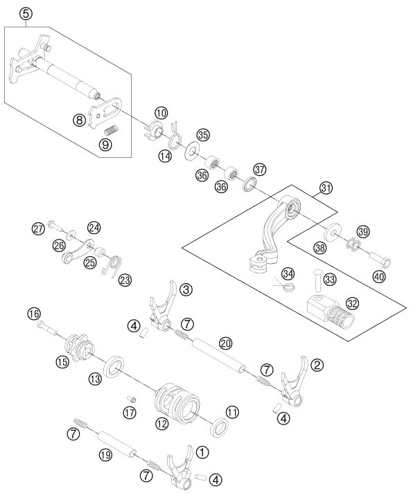 Náhled schématu SHIFTING MECHANISM