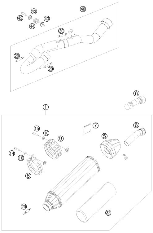 Náhled schématu EXHAUST SYSTEM