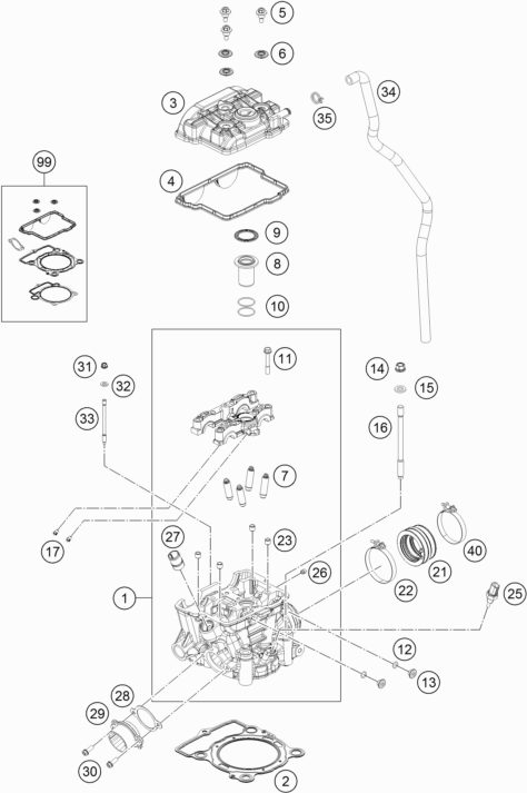 Náhled schématu CYLINDER HEAD