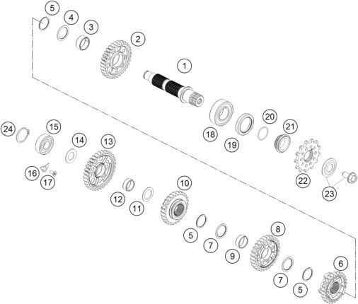 Náhled schématu TRANSMISSION II - COUNTERSHAFT