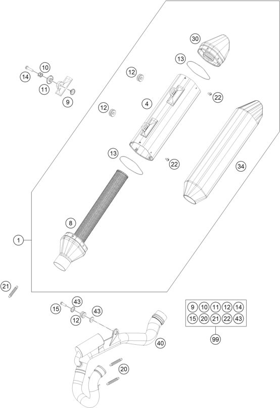 Náhled schématu EXHAUST SYSTEM
