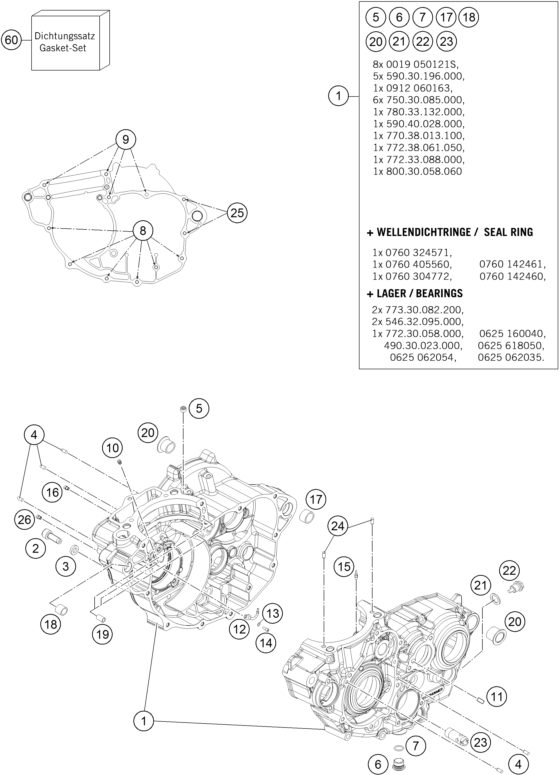 Náhled schématu ENGINE CASE