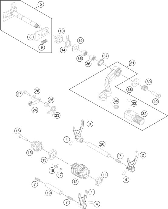 Náhled schématu SHIFTING MECHANISM
