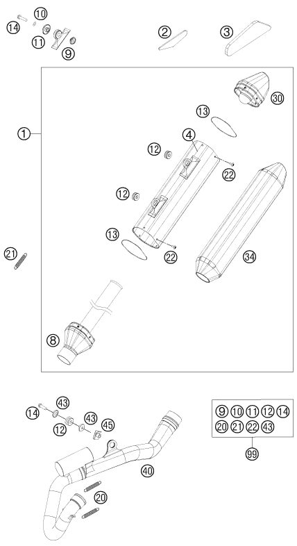 Náhled schématu EXHAUST SYSTEM