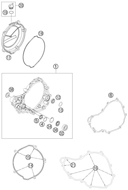 Náhled schématu CLUTCH COVER