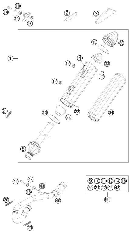 Náhled schématu EXHAUST SYSTEM