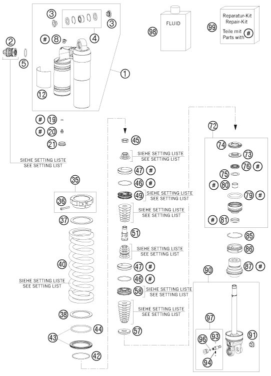 Náhled schématu SHOCK ABSORBER DISASSEMBLED