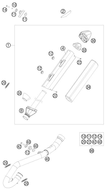 Náhled schématu EXHAUST SYSTEM