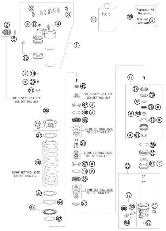 Náhled schématu SHOCK ABSORBER DISASSEMBLED