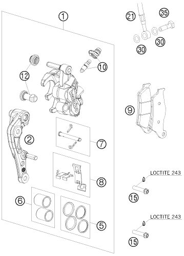 Náhled schématu FRONT BRAKE CALIPER