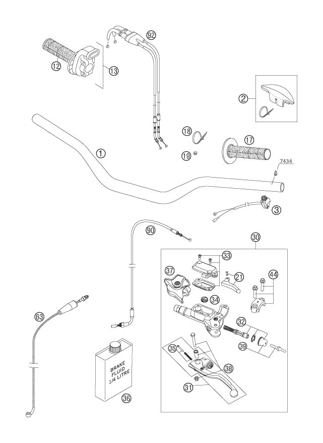 Náhled schématu HANDLEBAR, CONTROLS