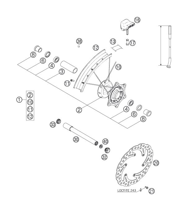 Náhled schématu FRONT WHEEL