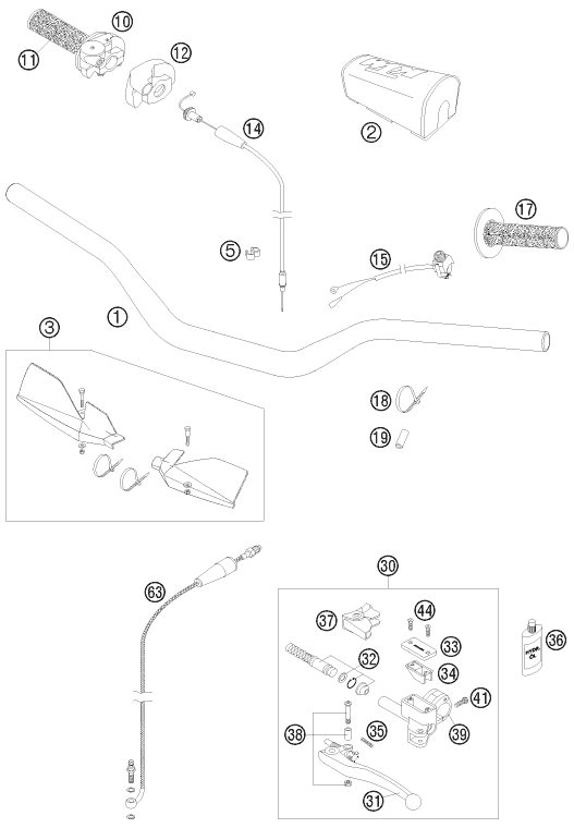 Náhled schématu HANDLEBAR, CONTROLS
