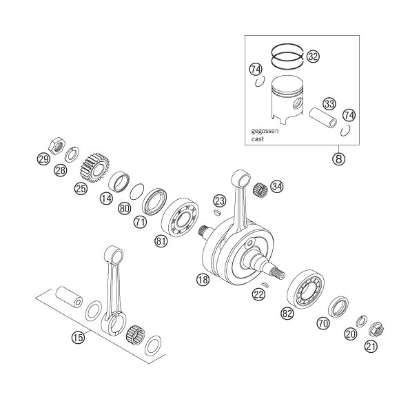 Náhled schématu CRANKSHAFT, PISTON