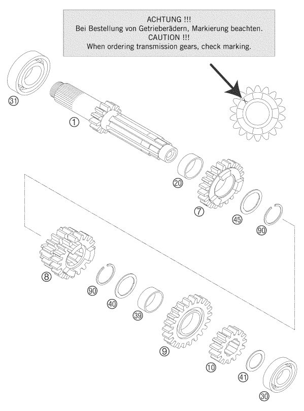 Náhled schématu TRANSMISSION I - MAIN SHAFT
