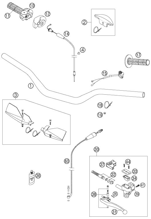 Náhled schématu HANDLEBAR, CONTROLS