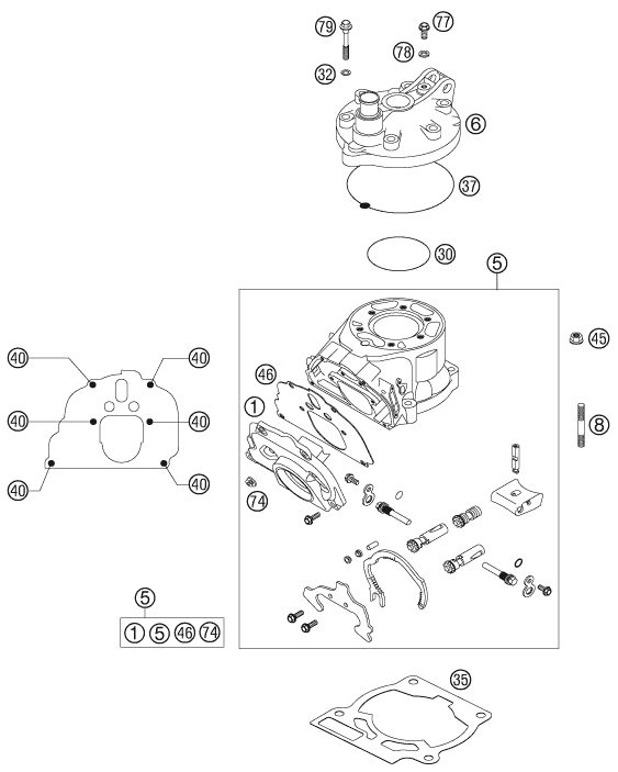 Náhled schématu CYLINDER, CYLINDER HEAD