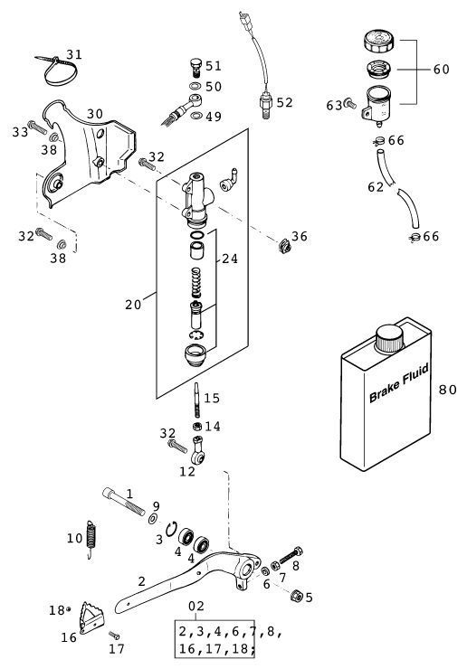 Náhled schématu REAR BRAKE CONTROL