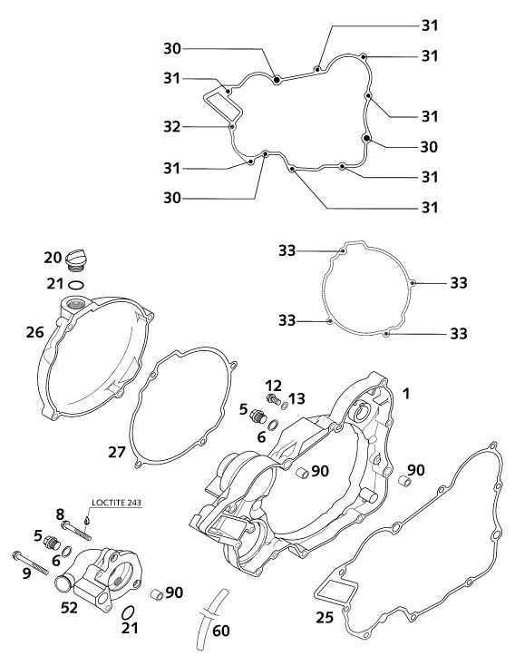 Náhled schématu CLUTCH COVER