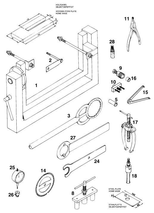 Náhled schématu Special tools (engine)